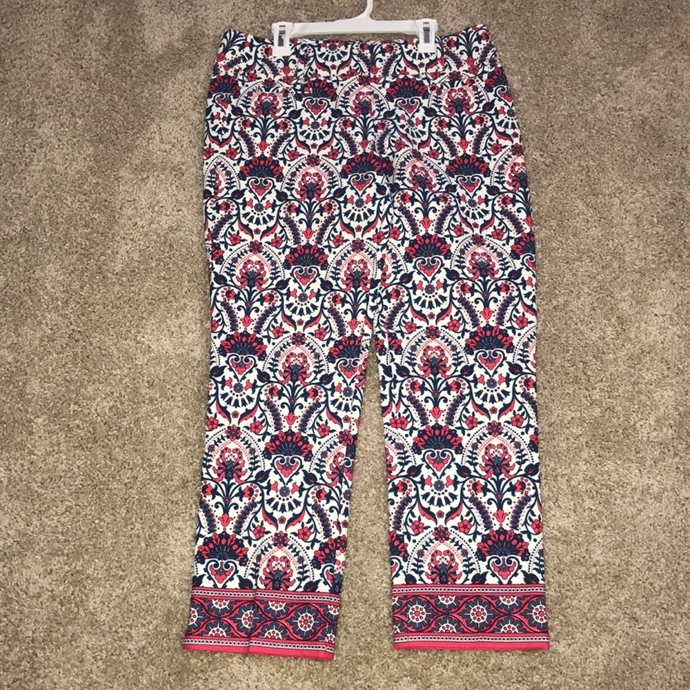 Women’s Loft High Waisted Patterned Slim Pants